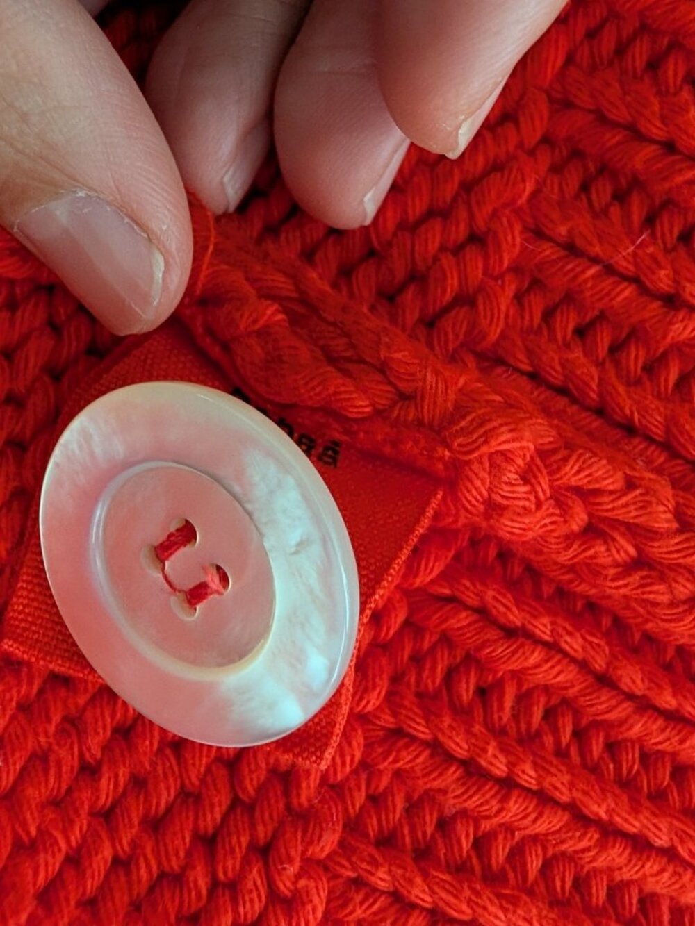 Babaa No. 16 Cardigan in Summer Flame (Red) - Picture 8 of 16
